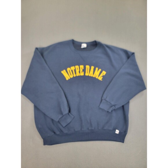 Notre Dame Fighting Irish Sweatshirt Mens 2XL NCAA Football Russell Athletic VTG - Picture 1 of 12